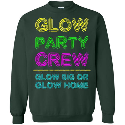 Funny Party T-shirt Glow Party Crew Forest Green