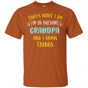 That's What I Do I'm An Awesome Grandpa And I Know Things Grandpa ShirtG200 Gildan Ultra Cotton T-Shirt