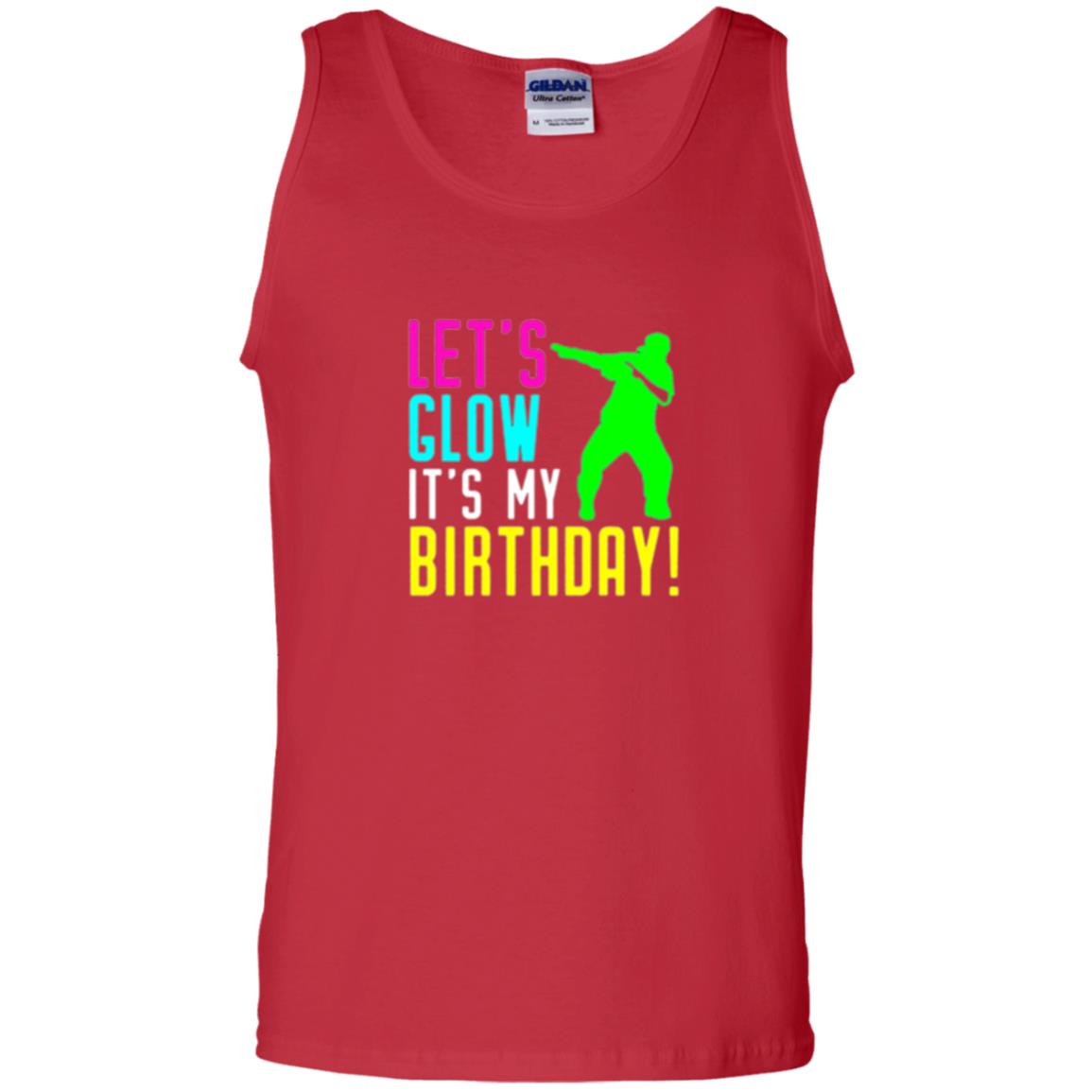 Let_s Glow Party It_s My Birthday T-shirt Red