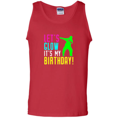 Let_s Glow Party It_s My Birthday T-shirt Red