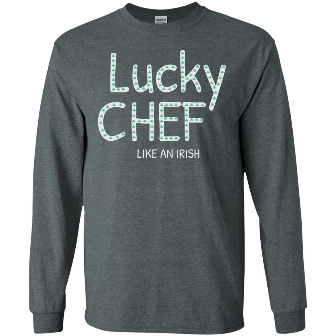 Lucky Chef Like An Irish Shamrock Saint Patrick's Day T-shirt Dark Heather