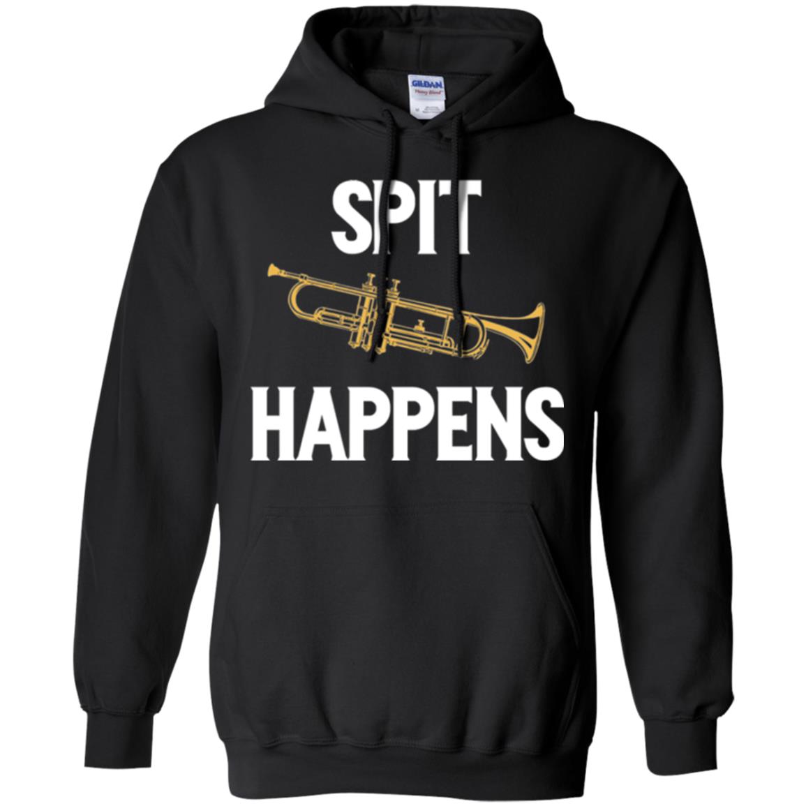 Trumpet Players T-shirt Spit Happens Black