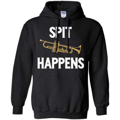 Trumpet Players T-shirt Spit Happens Black