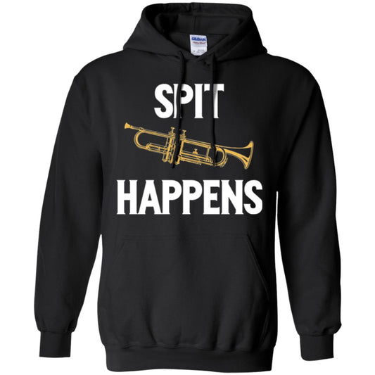Trumpet Players T-shirt Spit Happens Black
