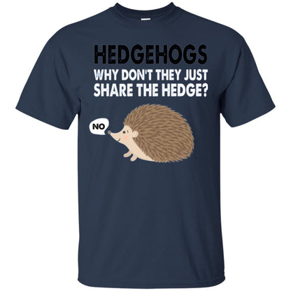 Hedgehogs T-shirt Why Don_t They Just Share Hedge Navy