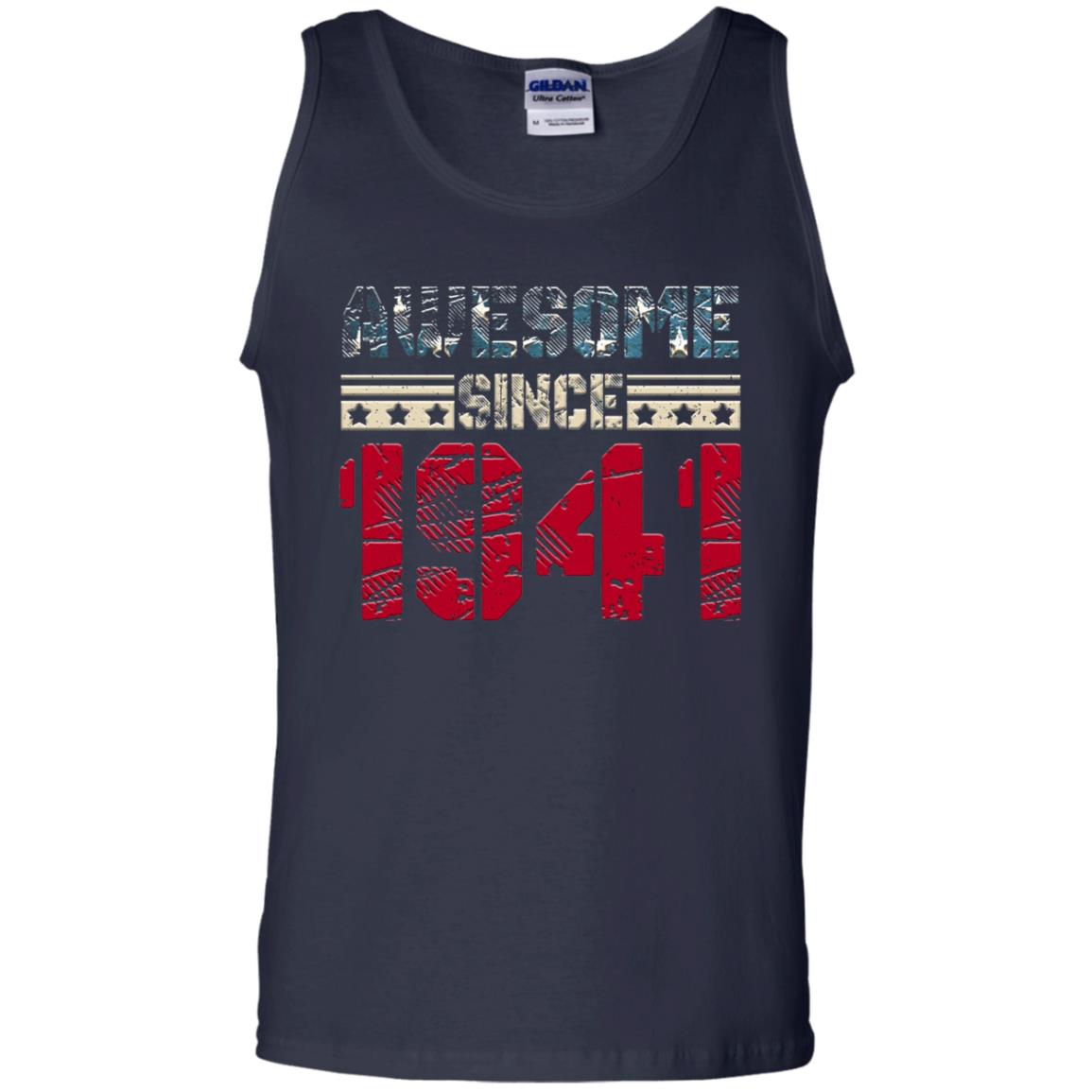 Awesome Since Legends Born In 1941 77 Years Old Birthday Shirt For Dad Or Papa Navy