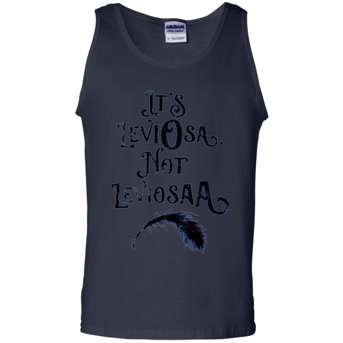 Feather Dirty Black T-shirt It_s Leviosa Not Leviosaa Navy