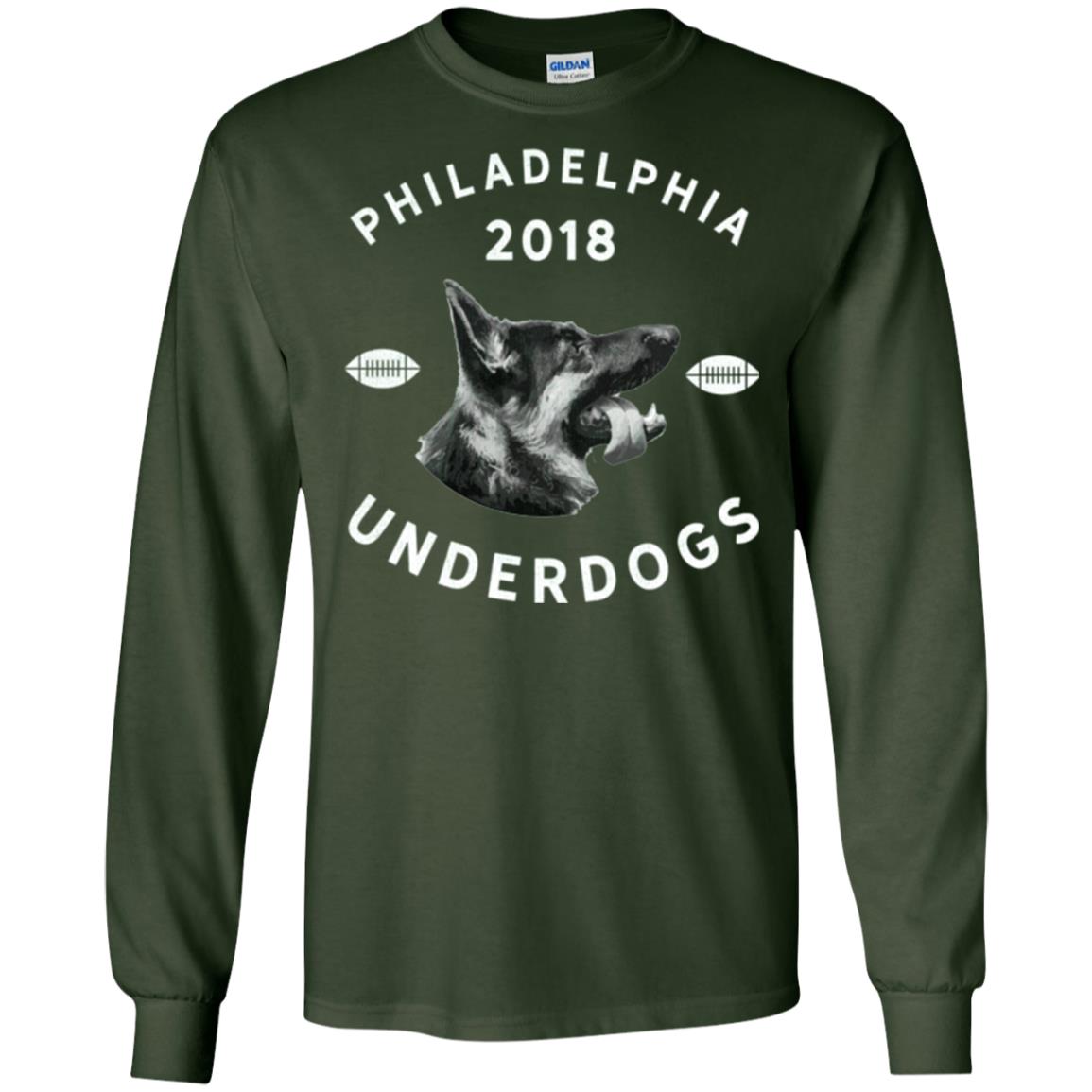 Dog Lover T-shirt Philly Philadelphia Underdogs 2018 Game Day Forest Green