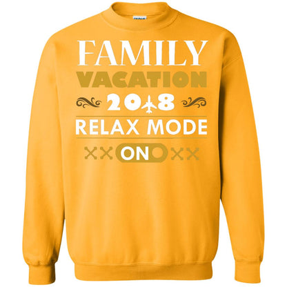 Family Vacation 2018 Relax Mode On Summer Holiday Shirt Gold
