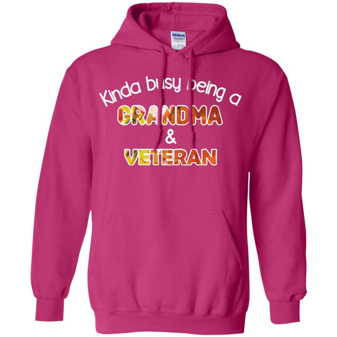 Kinda Busy Being A Grandma And Veteran Nana Shirt Heliconia