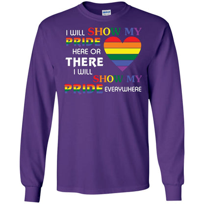 I Will Show My Pride Everywhere Lgbt Shirt Purple