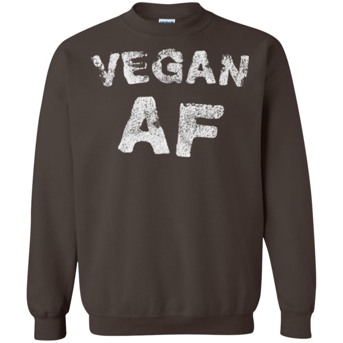 Vegetarian T-shirt Vintage Vegan Af T-shirt Dark Chocolate