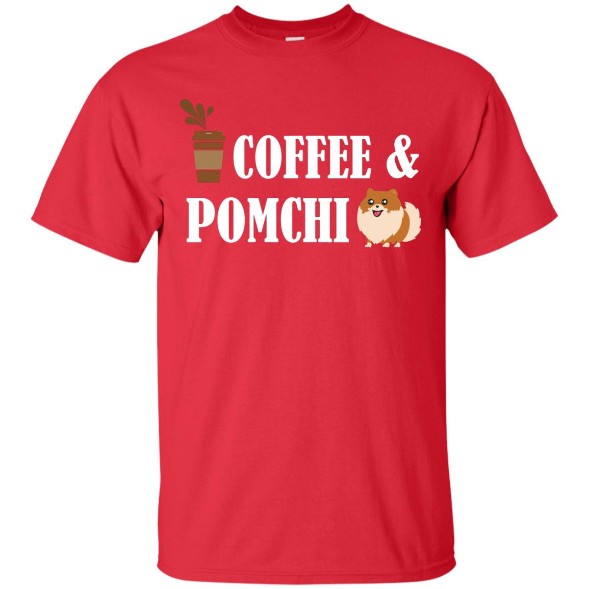 Coffee And Pomchi Lover Shirt Red