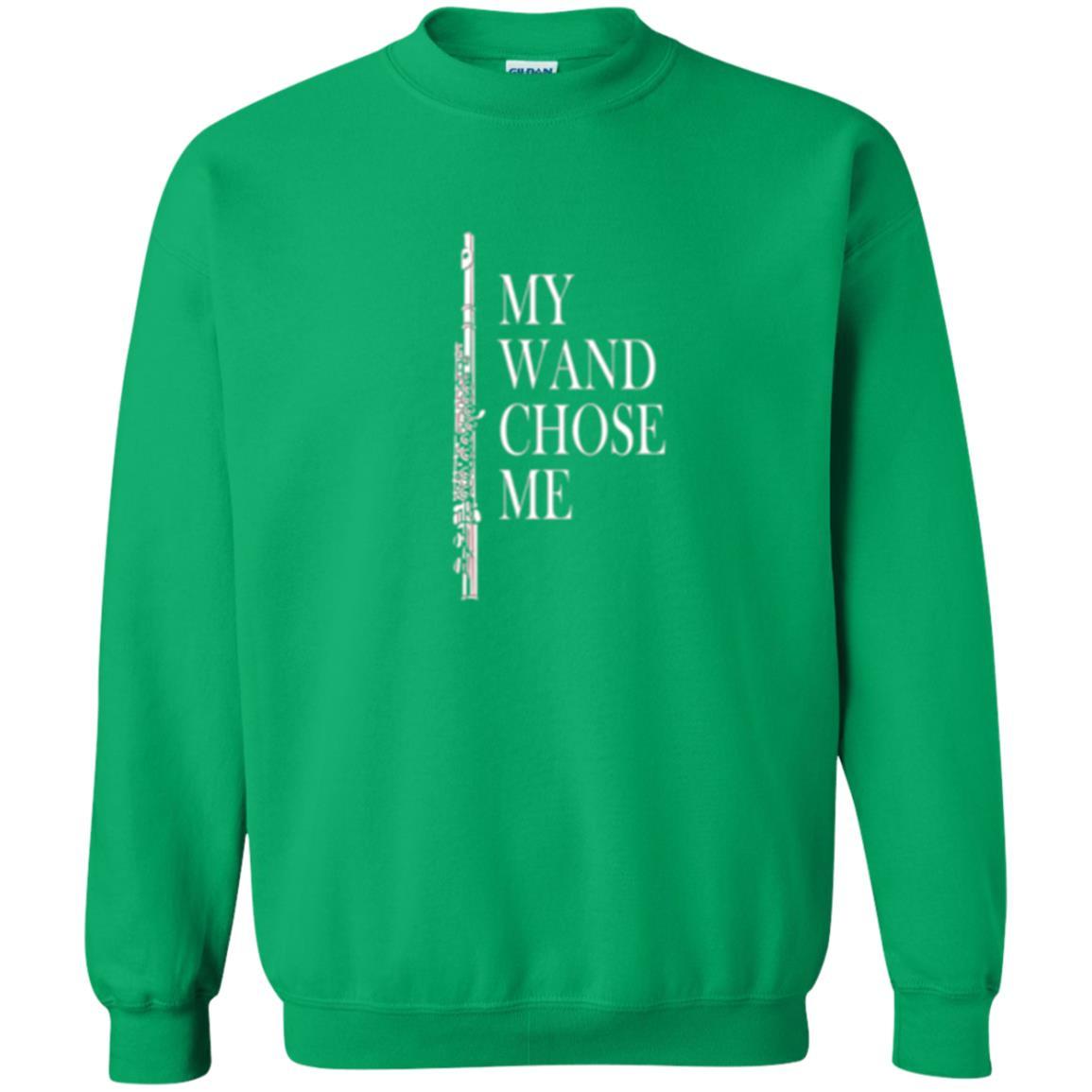 Flute Lover T-shirt My Wand Chose Me Irish Green