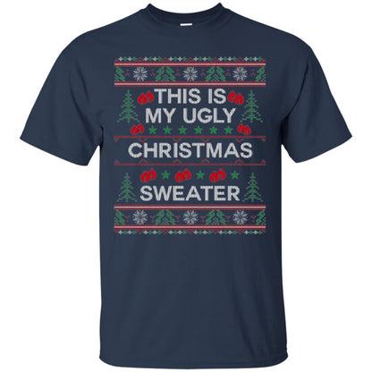 Christmas T-shirt This Is My Ugly Christmas Sweater Navy