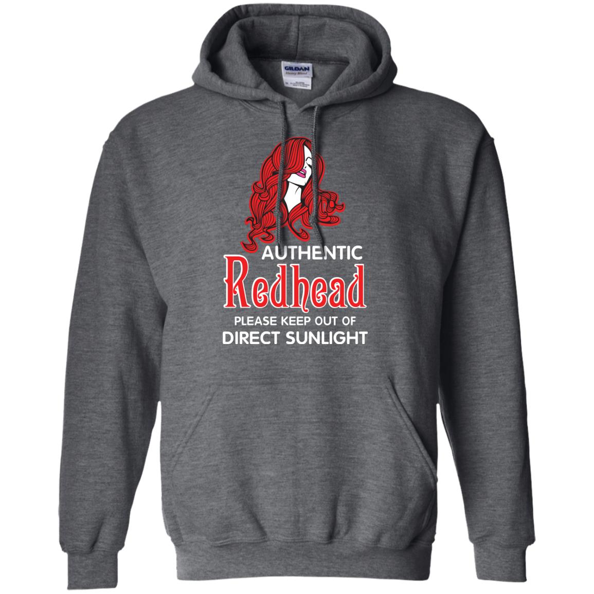 Authentic Redhead Please Keep Out Of Direct Sunlight Cool Redhead Gift Shirt For Girls Dark Heather