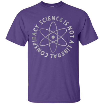 Scientist T-shirt Science Is Not A Liberal Conspiracy Purple