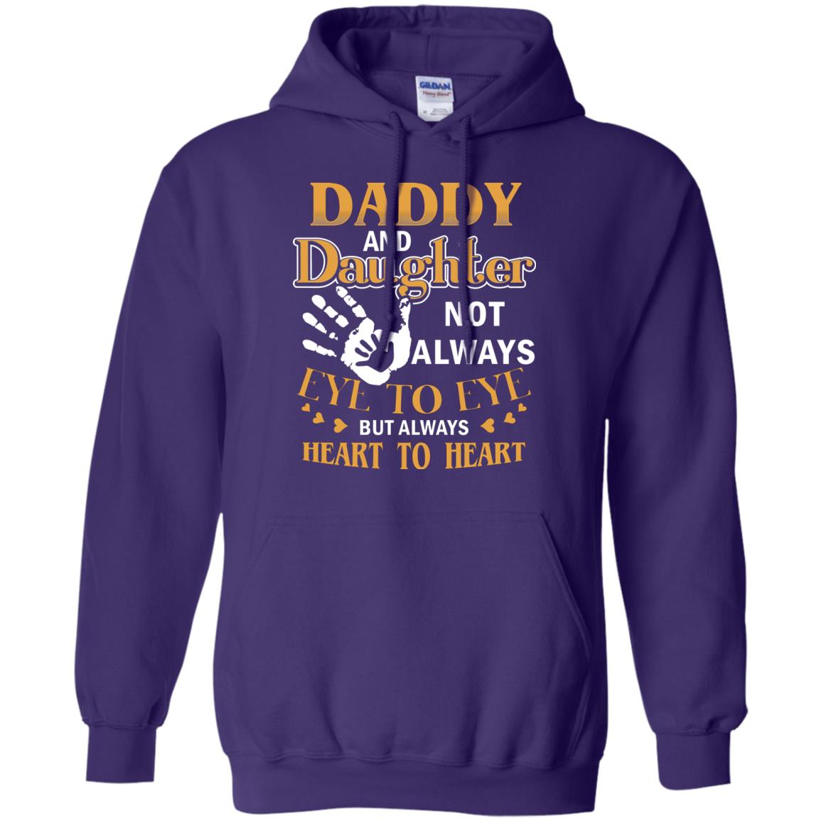 Daddy And Daughter Not Always Eye To Eye But Always Heart To Heart Purple