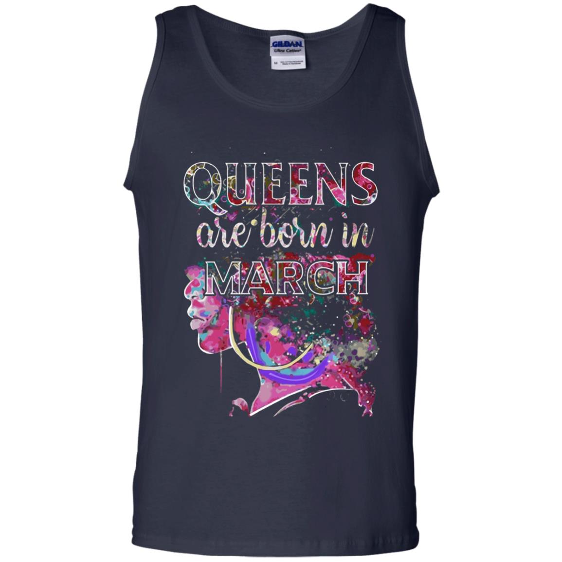 Birthday T-shirt Queens Are Born In March Navy