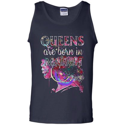 Birthday T-shirt Queens Are Born In March Navy