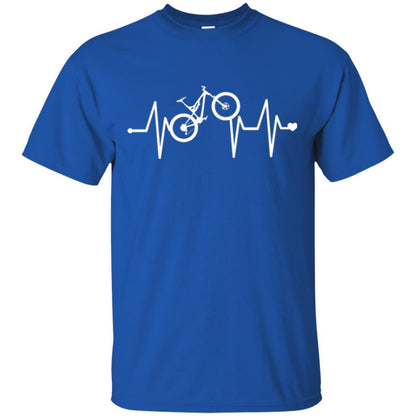 Mtb T-shirt Mountain Bike Heartbeat T-shirt Royal