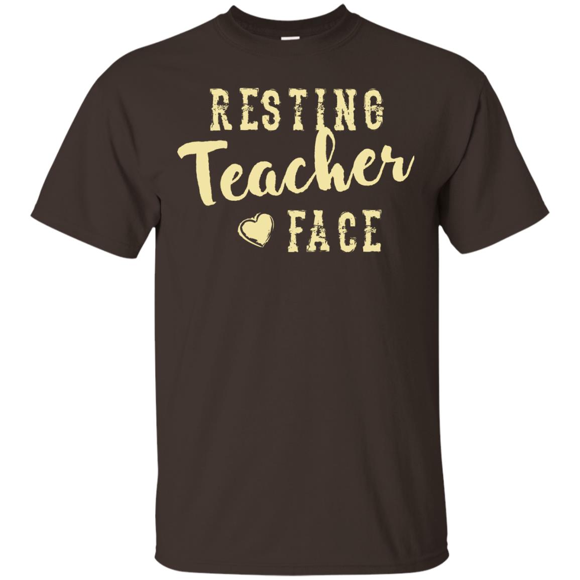 Resting Teacher Face T-shirt Dark Chocolate