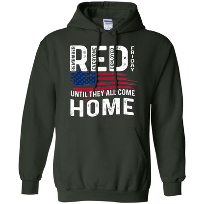 Nation Wear Red Day T-shirt Red Friday Until They All Come Home Forest Green