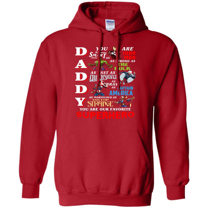 Daddy You Are Our Favorite Superhero Movie Fan T-shirt Red