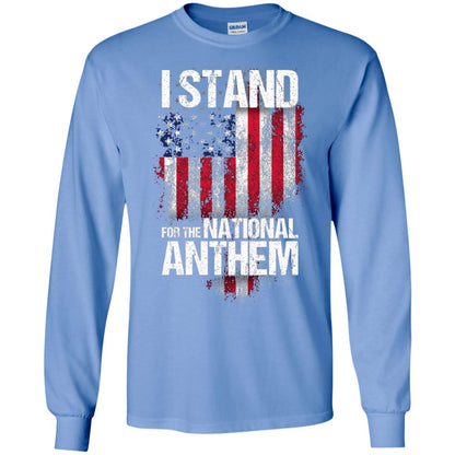 I Stand For The National Anthem T-shirt Carolina Blue