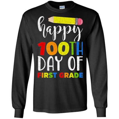 Children T-shirt Happy 100th Day Of First Grade Black
