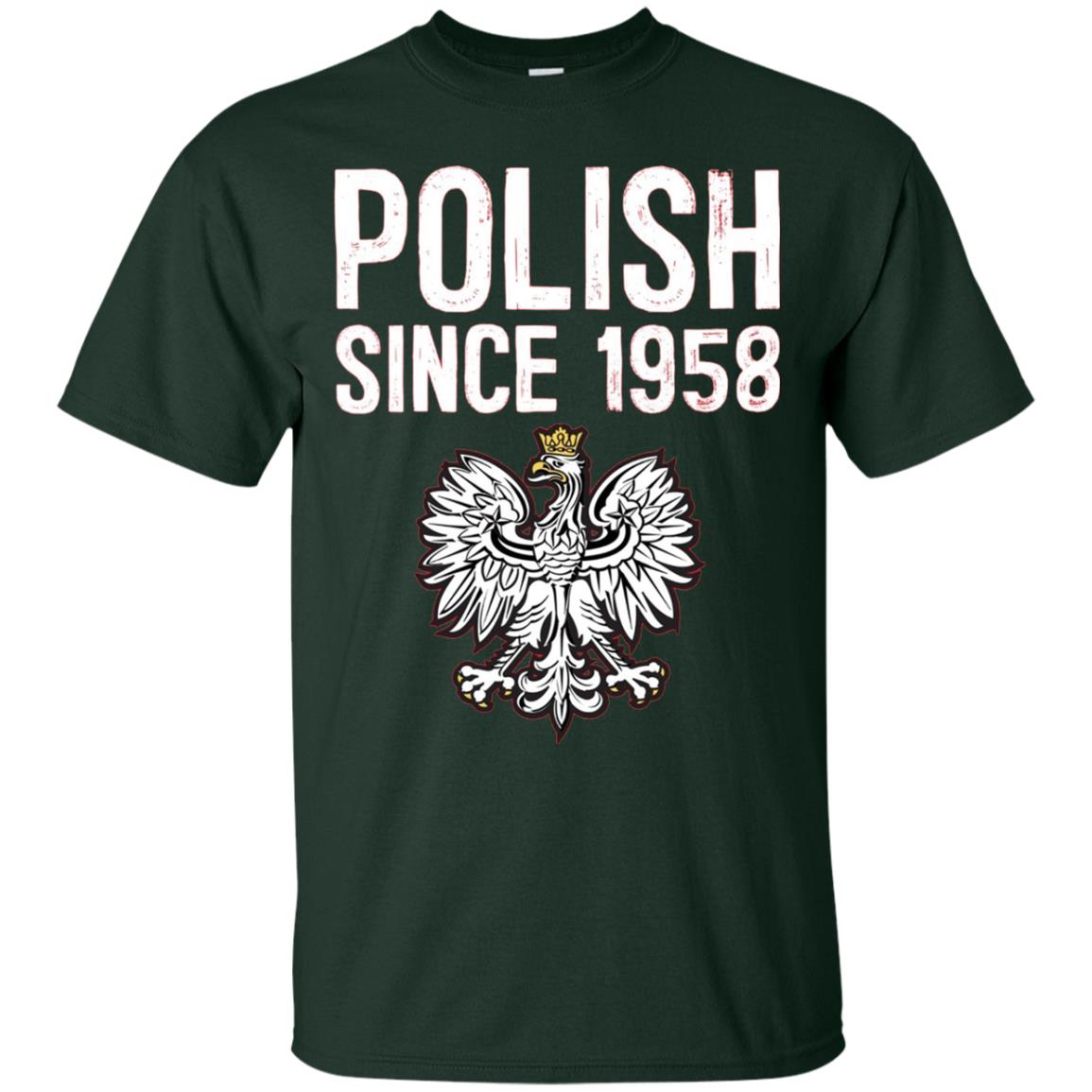 60th Birthday T-shirt Polish Since 1958 Forest Green