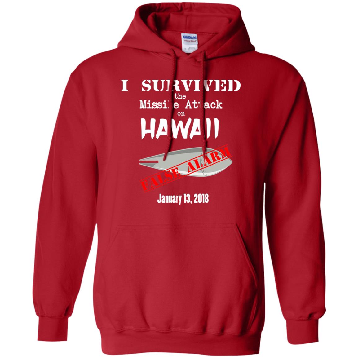 Hawaii Missile Attack Survivor False Alarm T Shirt Red