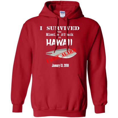 Hawaii Missile Attack Survivor False Alarm T Shirt Red