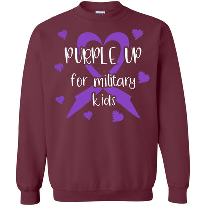 Purple Up For Military Kids Shirt Maroon