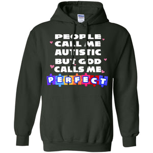 People Call Me Autistic But God Calls Me Perfect Autism Awareness Gift ShirtG185 Gildan Pullover Hoodie 8 oz.