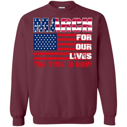 March For Our Lives The Time Is Now Gun Controls T-shirt Maroon