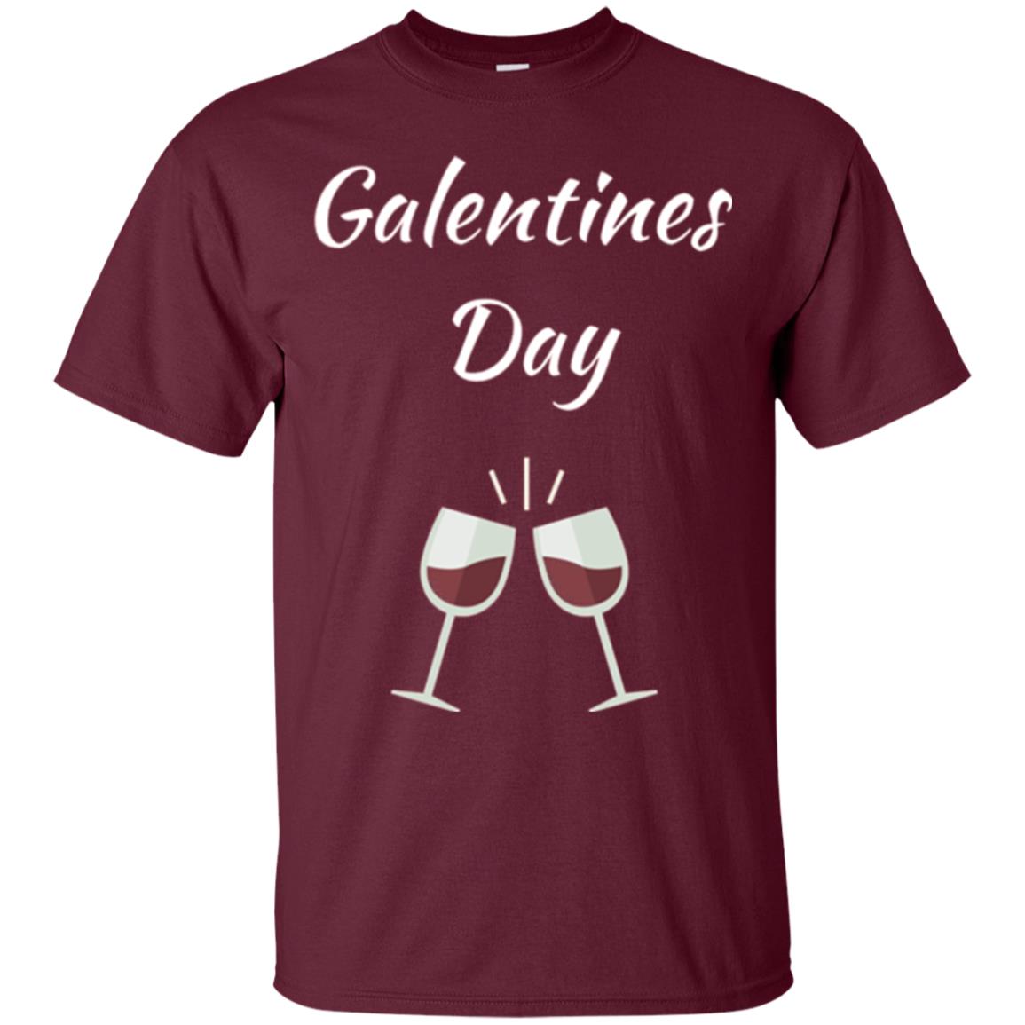 Valentines Alternative Galentines Day T-shirt Maroon