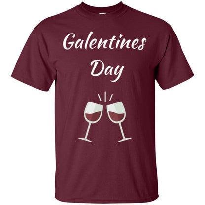 Valentines Alternative Galentines Day T-shirt Maroon