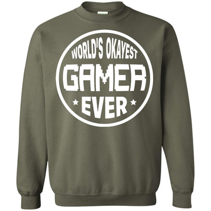 World’s Okayest Gamer Ever Best T-shirt For Gaming Lover Military Green