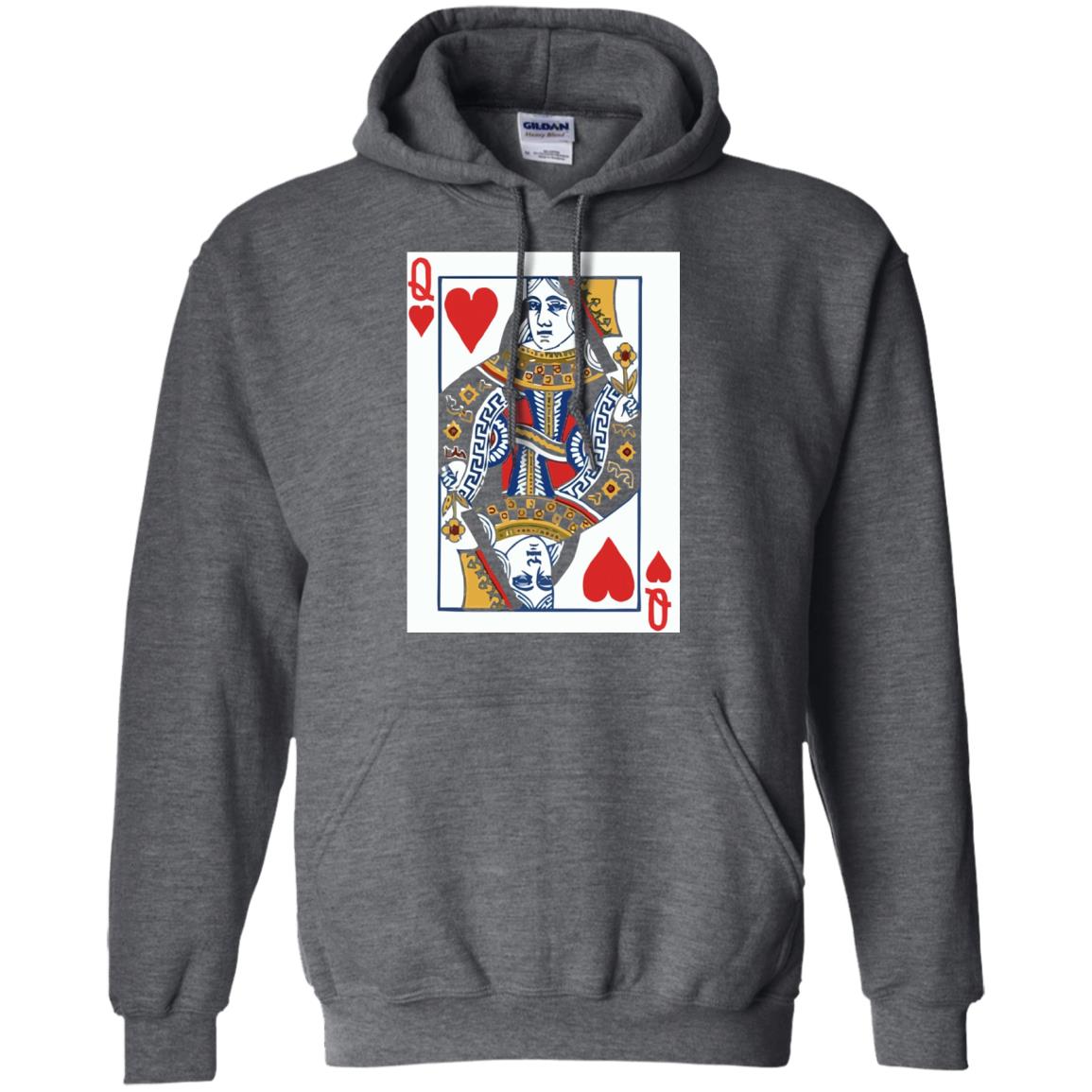 Valentines Day T-shirt Queen Of Hearts Cards Couple Dark Heather