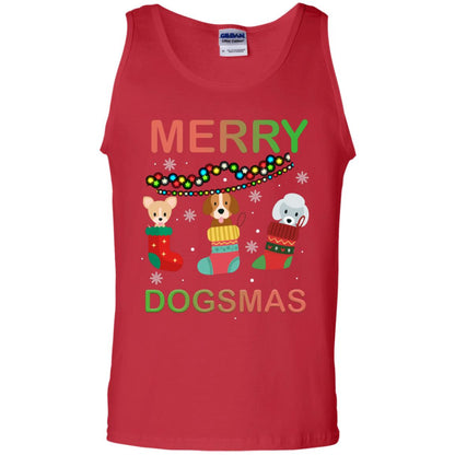 Merry Dogsmas X-mas Gift Shirt For Dogs Lovers Red