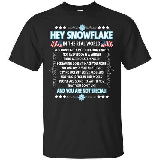 Hey Snowflake In The Real World Military T-shirt Black