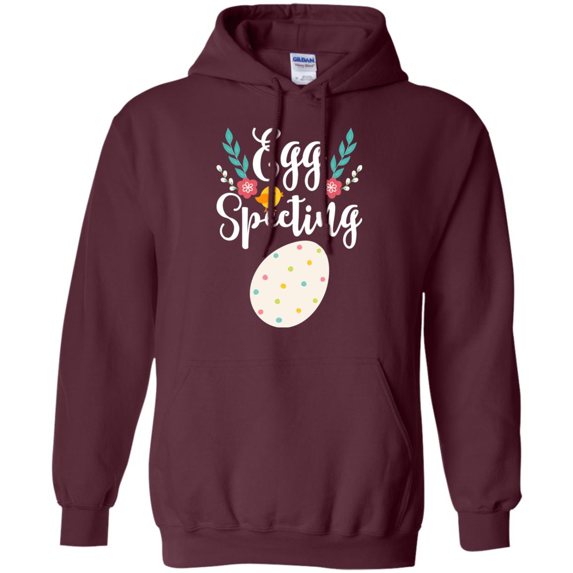 Egg Specting Announcement Pregnant Easter T-shirt Maroon