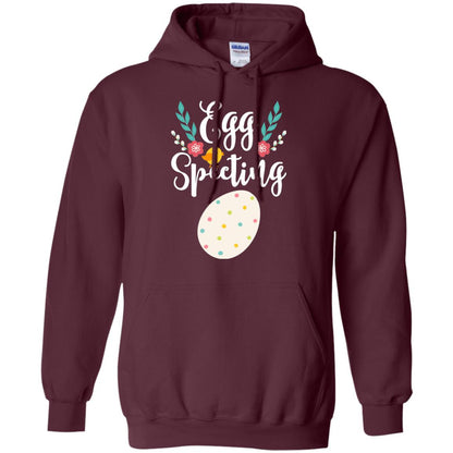 Egg Specting Announcement Pregnant Easter T-shirt Maroon