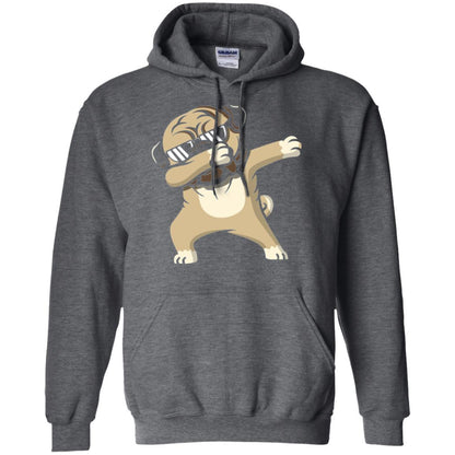 Dog Lover T-shirt Dabbing Pug T-shirt Dark Heather