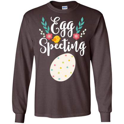 Egg Specting Announcement Pregnant Easter T-shirt Dark Chocolate