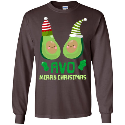 Avocado Merry Christmas T-shirt Dark Chocolate