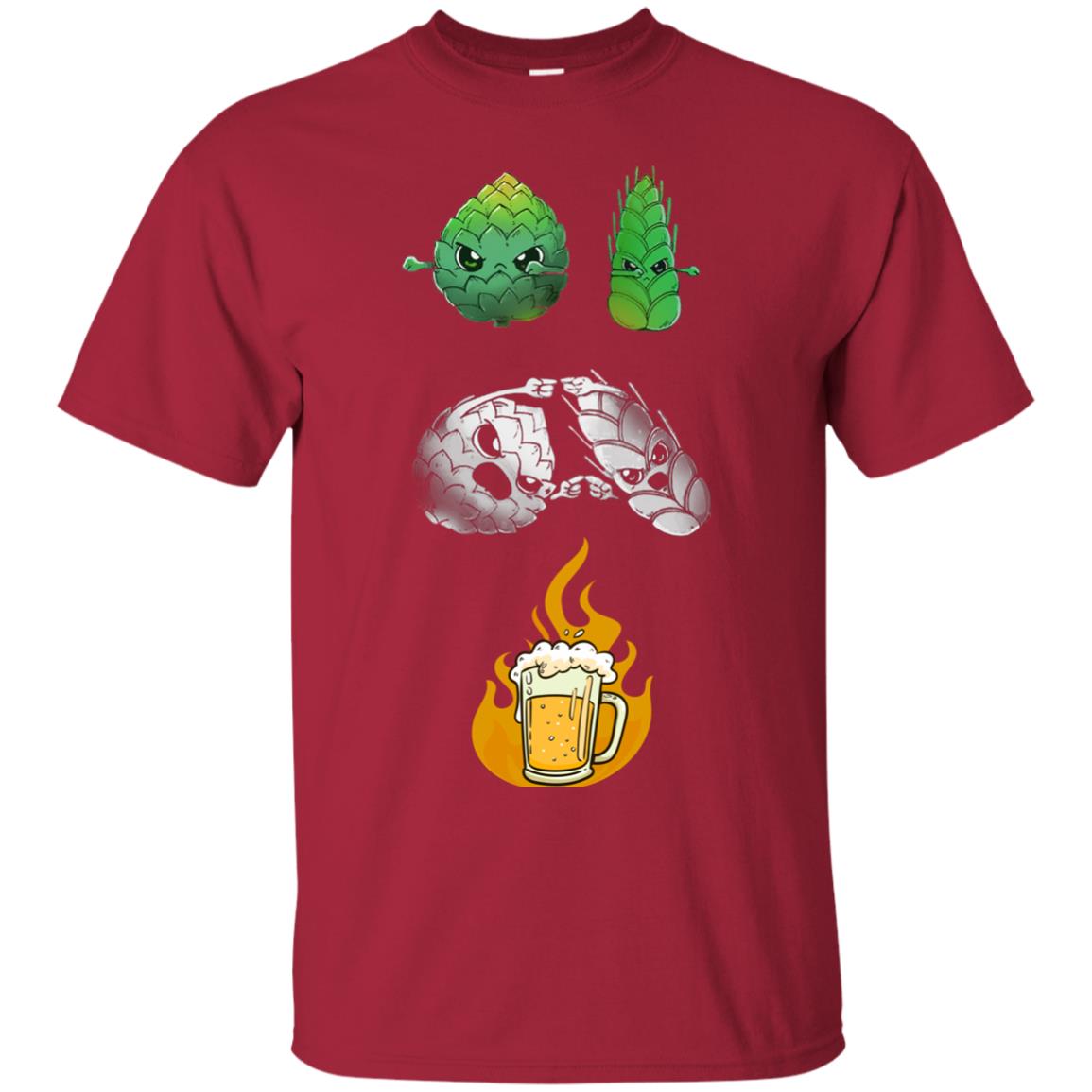 Beer Lover T-shirt Beer Fusion Flags Cardinal