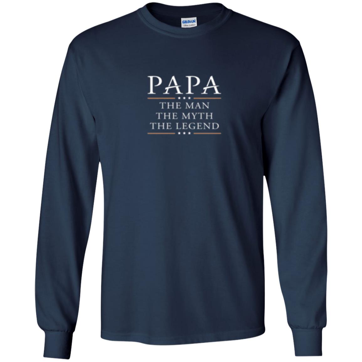 Family T-shirt Papa The Myth The Legend Navy