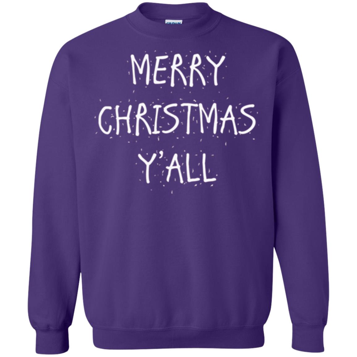 Christmas T-shirt Merry Christmas Y_all Purple